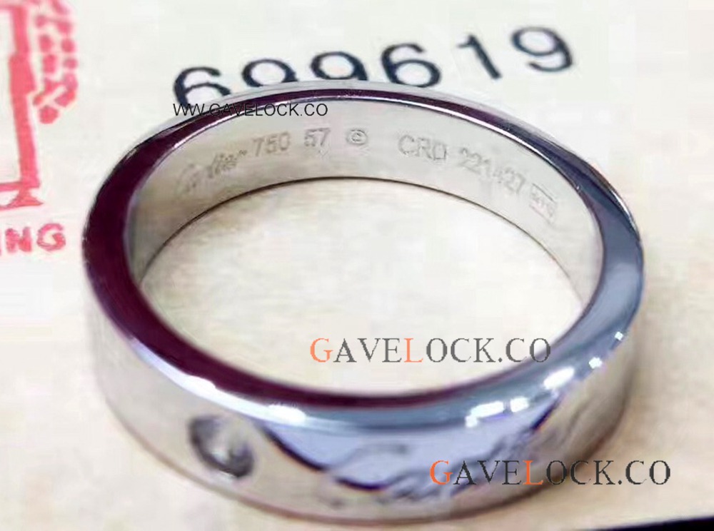 Cartier Love Wedding Band 1 Diamond Silver